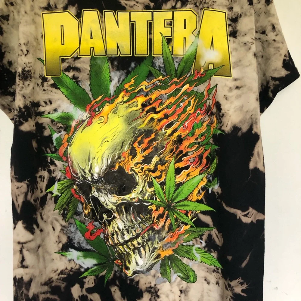 Pantera Cannabis Skull Tie Dye T shirt - Picture 2 of 5